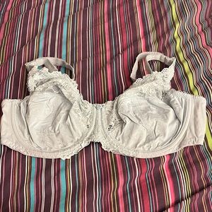 Elegant Lace Underwire Bra pale blue